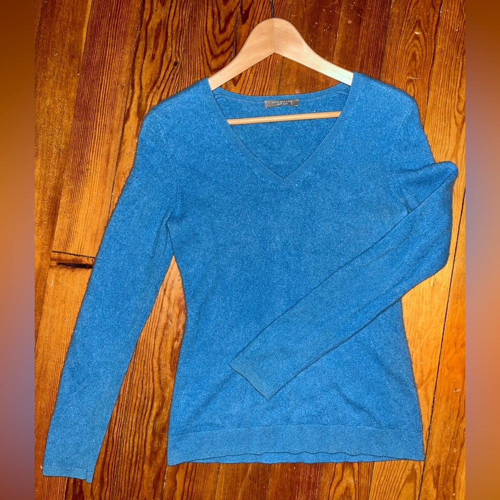 Ann Taylor Cashmere V-Neck Sweater